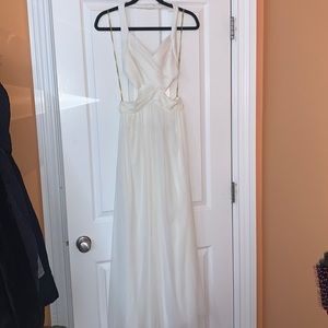 Off white open back dress